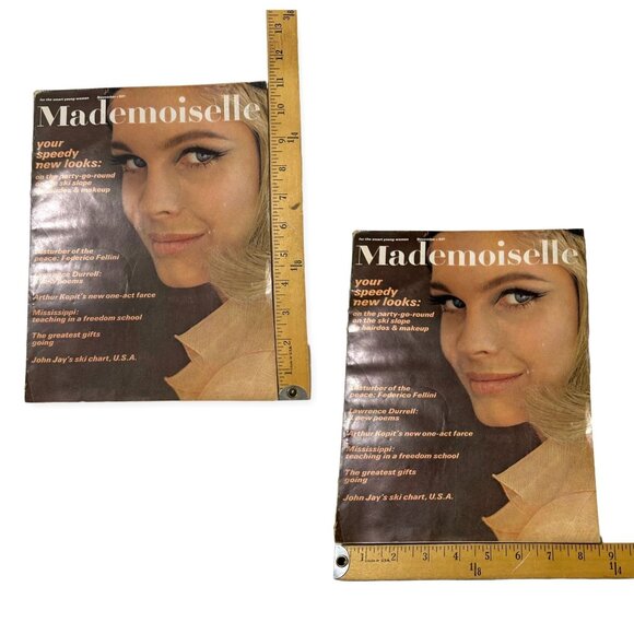 Mademoiselle Magazine November 1964 Mod Fashion Federico Fellini Lawrence Durrel - Picture 6 of 7